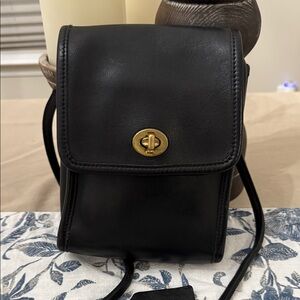 Coach Black Crossbody Bag with Gold Hardware
